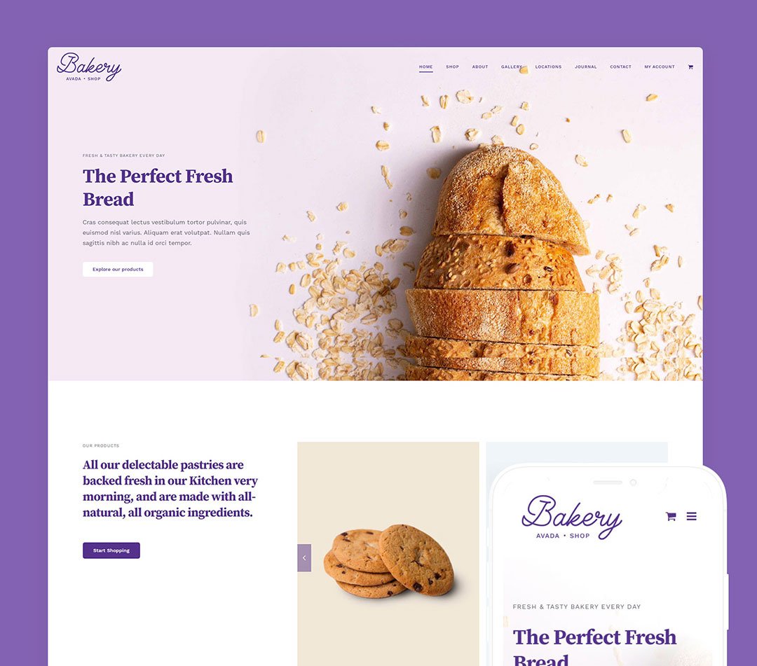 Avada Bakery Prebuilt Website