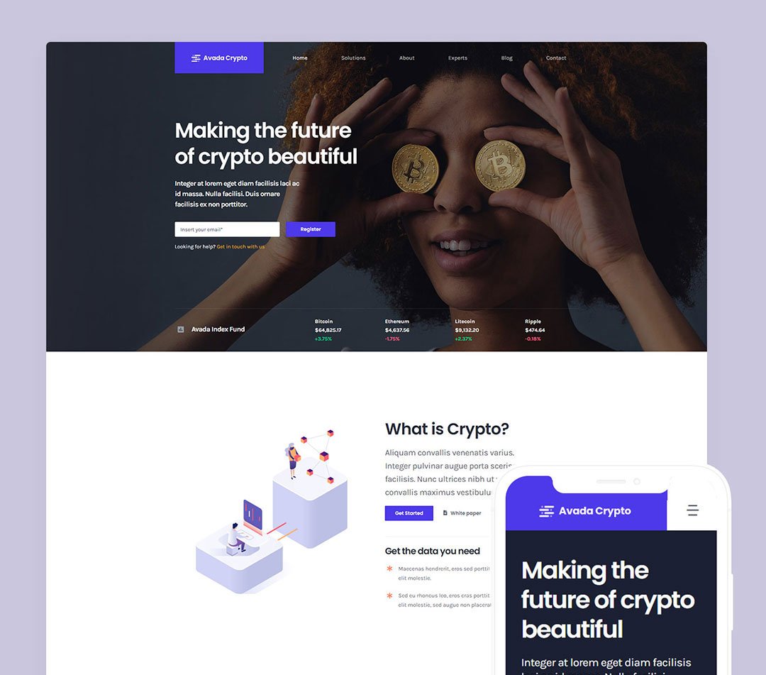 Avada Crypto Prebuilt Website